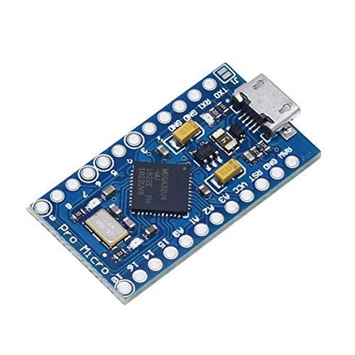 Treedix ATmega32U4 5V/16MHz Microcontroller Board Module with Pin Header Compatible with Arduino Pro Micro Mini Board Peojects