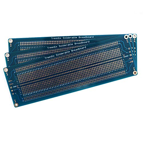 Treedix Solderable BreadBoard PCB Prototype Shield Board Double Sided Tinned Gold Plated Holes