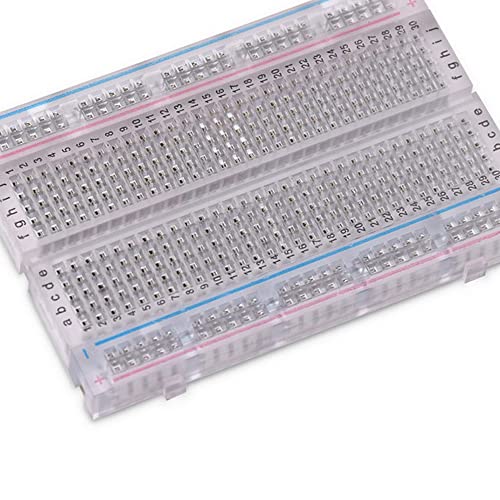Treedix 3pcs Transparent Plastic Mini Solderless Breadboard 400 Tie Experiment Mini Breadboard for arduino 83 * 55 * 8.5mm
