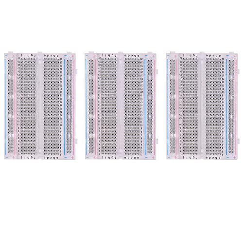 Treedix 3pcs Transparent Plastic Mini Solderless Breadboard 400 Tie Experiment Mini Breadboard for arduino 83 * 55 * 8.5mm