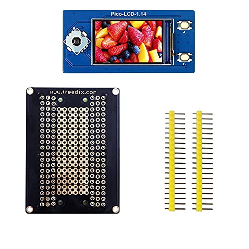 Treedix Compatible with Raspberry Pi Pico 1.14inch LCD Display Module 65K RGB Colors 240×135 Pixels with SPI Interface