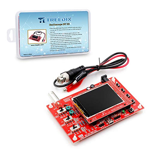Treedix DSO138 Oscilloscope DIY Kit Handheld Digital Oscilloscope 1msps Real-Time Sampling Rate 2.4 inch TFT Display