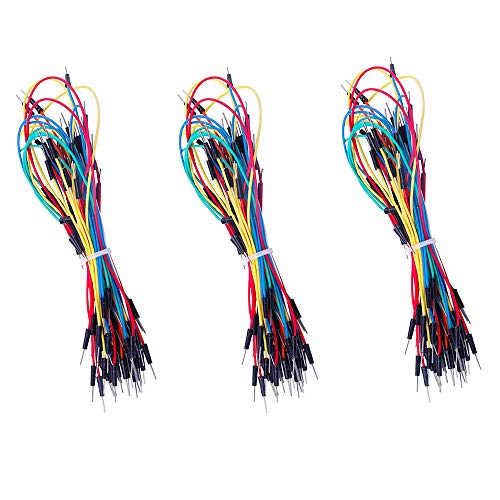 Treedix 195pcs Multicolored Breadboard Jumper Wires Solderless Flexible 10cm 15cm 20cm 25cm Wire Length Optional Compatible with Arduino (Male to Male)