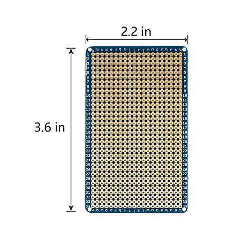 Treedix 4 pcs Solderable BreadBoard Universal Board PCB Prototype Shield Board Double Sided Tinned Gold Plated Holes Compatible with Arduino Kit Raspberry Pi Shield Prototyping and Testing