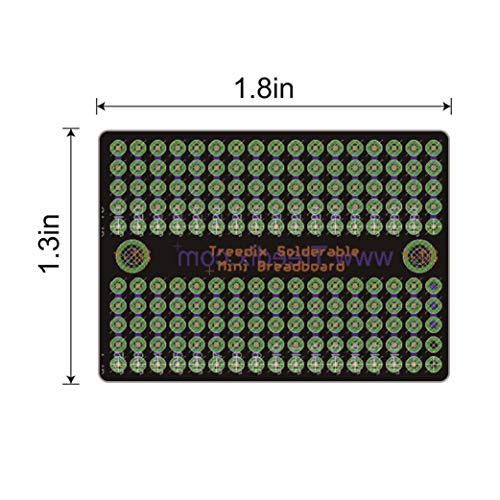 Treedix Solderable BreadBoard PCB Prototype Shield Board Double Sided Tinned Gold Plated Holes