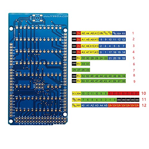 Treedix Screw Terminal Block Breakout Moduleor for Arduino MEGA-2560 R3
