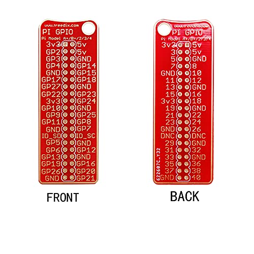 Treedix 3pcs Pi GPIO Pinout Plus Reference Board for Raspberry Pi A+, B+, 2, 3, 4