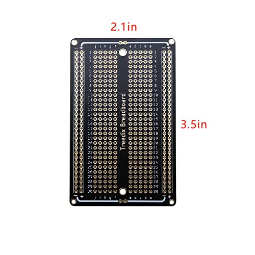 Treedix 3.3V 5V Breadboard Power Supply Moduel with PCB Proto Board DC 6.5-12V or USB Power Supply Module for Arduino