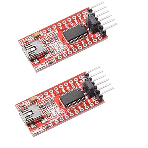 Treedix 2pcs 3.3V 5V FT232RL FTDI Mini USB to TTL Adapter Board Compatible with Arduino Mini Port
