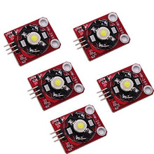 Treedix 5pc DIY 3W 180~210lm 6000~7000K LED White High Power Module Compatible with Arduino (Works with Official Arduino Boards).