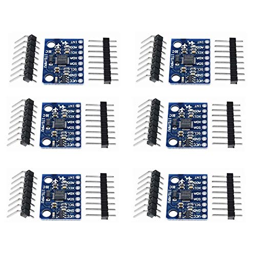 Treedix 6pcs MPU-6050 Module 3-axis Gyroscope 3-axis Acceleration Sensor Compatible with Arduino Raspberry Pi