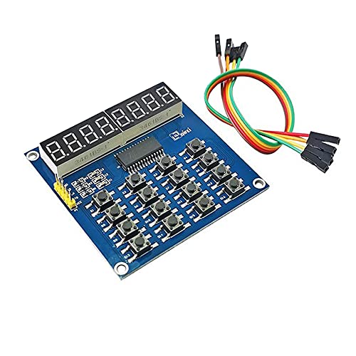Treedix TM1638 8 Bits Optoelectronic Displays LED Digital Tube Module Keyboard Scan and Display LED Segment Displays Common Anode