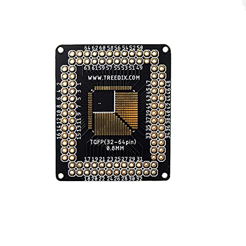 Treedix 8pcs TQFN44 to TQFN48 0.5mm Pitch SMD to DIP Mounting Adapter PCB Proto Breakout Board
