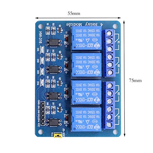 Treedix 5V 2、4、8チャンネルリレーモジュール、オプトカプラ絶縁リレー制御ボード付き、Arduino UNO R3 Raspberry Pi DSP AVR PIC ARMと互換性あり