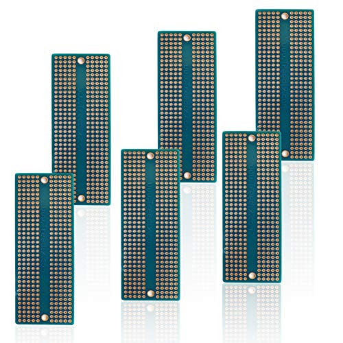 Treedix Solderable BreadBoard PCB Prototype Shield Board Double Sided Tinned Gold Plated Holes