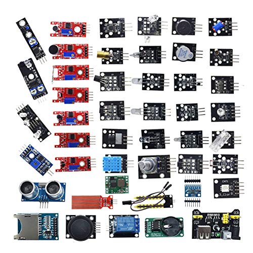 Treedix 45pcs Sensor Modules Kit Compatible with Arduino Project, Electronic Project, UNO, Mega2560