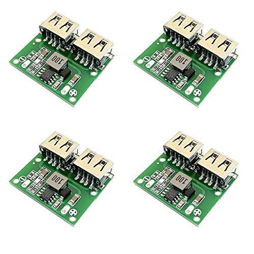 Treedix Dual USB-Spannungsabwärtsregler, Abwärtsstromversorgungsmodul, Ausgangsabwärtsspannungsplatine, 9 V/12 V/24 V bis 5 V, 3 A, DC-DC-Ladeabwärtsregler, Lademodul