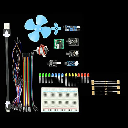 Treedix Basic Starter Kit Compatible with Raspberry Pi Pico Basic Starter Kit for Official Starter Book Includes LED Light Module, Motor Drive Module(Pico Not Included)