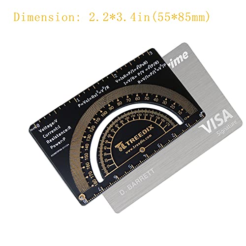 Treedix 2 Stück multifunktionales PCB-Lineal, 7,6 cm, Messwerkzeug, Farbwellenlänge, Schottky-Diode, Zener-Dioden-Widerstand, Kondensator-Chip, IC, SMD-Dioden-Transistor für Leiterplatten von Elektronikingenieuren