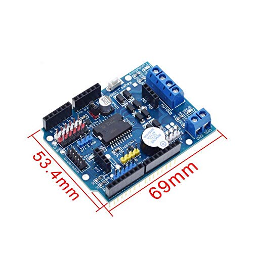 Treedix L298P Motor Shield Stepping DC Motor Drive Module Drive Expansion Board Compatible with Arduino