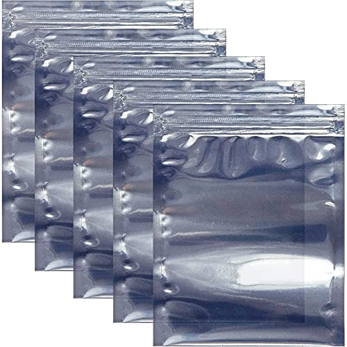 Treedix 50PCS Antistatic Resealable Shielding Bag, Flat Open Top Anti Static Bag for Electronic Devices, Motherboard Hard Disk led Light Strip Bag, PCB Board electrostatic Bag (15x20cm/6x8 inch)