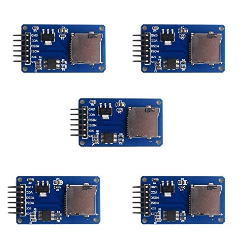 Treedix 10pcs Module Mini TF Card Read and Write Micro SD Card SPI Interface Compatible with Arduino
