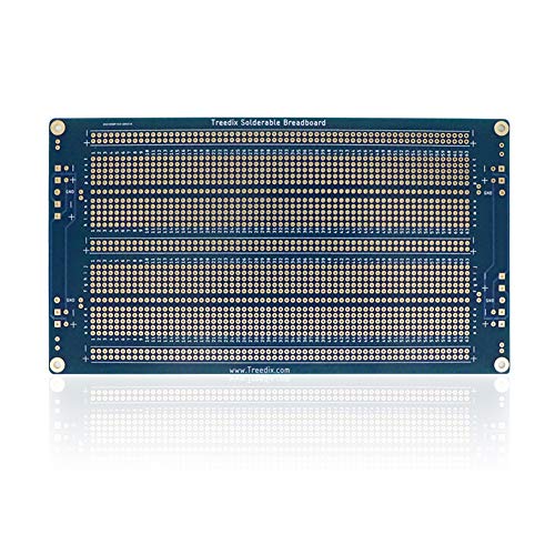 Treedix Solderable BreadBoard PCB Prototype Shield Board Double Sided Tinned Gold Plated Holes