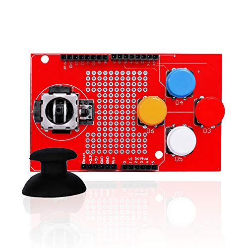 Treedix Joystick Shield Kit Control Joystick Expansion Board Simulated Keyboard and Mouse Functions Compatible with Arduino
