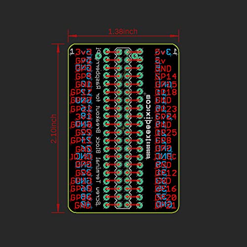 Treedix RPi GPIO Terminal Block Breakout Board Module Expansion Board Compatible with Raspberry Pi 4B/3B+/3B/2B/Zero/Zero W