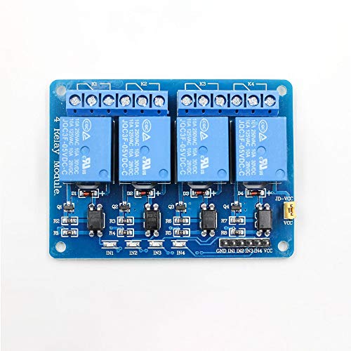 Treedix Relay Module Board 4 Channel 12V Optocoupler High or Low Level Trigger PLC IOT Compatible with Arduino Smart Home